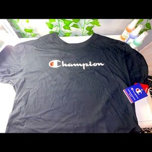 Black champion graphic tee